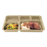 CHAROLA DE 3 COMPARTIMENTOS BEIGE MARCA CAMBRO MODELO 1411CPTAN 14.6 x 10.6 PG (CAJA CON 24 PIEZAS)