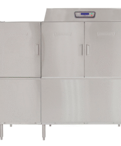 Hobart CLPS66EN-BAS1 Conveyor High / Low Temperature Dishwasher with 30 kW Booster Heater and Power Scrapper - Left to Right Operation