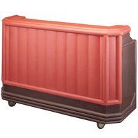 BAR PORTATIL Cambro BAR730189 Brown Mahogany Cambar 73" Portable Bar with 7 Bottle Speed Rail