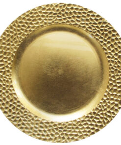 Plato Base Color Dorado de 33cms Modelo 1182763 Material Plastico (VENTA POR MULTIPLOS DE 24 PIEZAS)