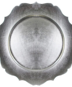 Plato Base Color Plateado de 33cms Modelo 1182767 MATERIAL PLASTICO (VENTA EN MULTIPLOS DE 24 PIEZAS)