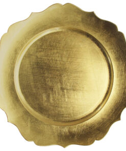 Plato Base Color Dorado de 33cms Modelo 1182766 MATERIAL PLASTICO (VENTA EN MULTIPLOS DE 24 PIEZAS)