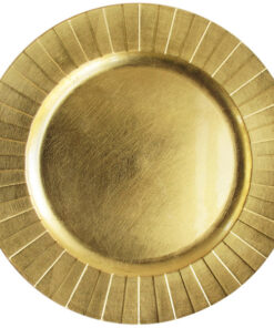 Plato Base Color Dorado de 33cms Modelo 1182772 Material Plastico (VENTA POR MULTIPLOS DE 24 PIEZAS)