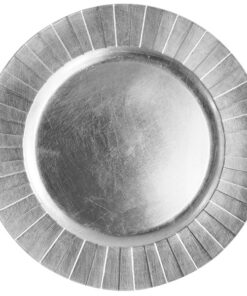 Plato Base Color Plateado de 33cms Modelo 1182773 MATERIAL PLASTICO (VENTA EN MULTIPLOS DE 24 PIEZAS)