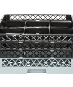 Rack de 9-Compartimentos con 3 Extensiones Negras  (Medida del Compartimento: DIAMETRO MAXIMO 6 PG  ALTURA MAXIMA 7 5/8 PG)