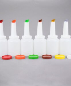 KIT DE BOTES PARA MEZCLA  PARA BAR DE 2 LTS CON 6 DIFERENTES COLORES