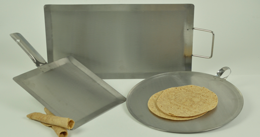 Comal Redondo Grueso Acero Inoxidable 30 cm