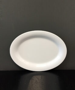 Melamina Premium Plato Oval 12 Pg Blanco
