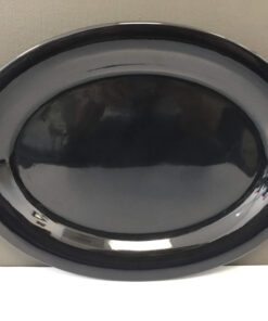 Melamina Premium Plato Oval 14 Pg Negro