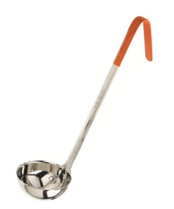 Cucharon 8Oz Acero Inoxidable Mango Naranja Largo 14 3/4 Pg