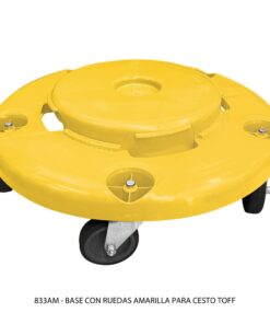 Base Para Contenedor TOFF Con Ruedas Color Amarillo
